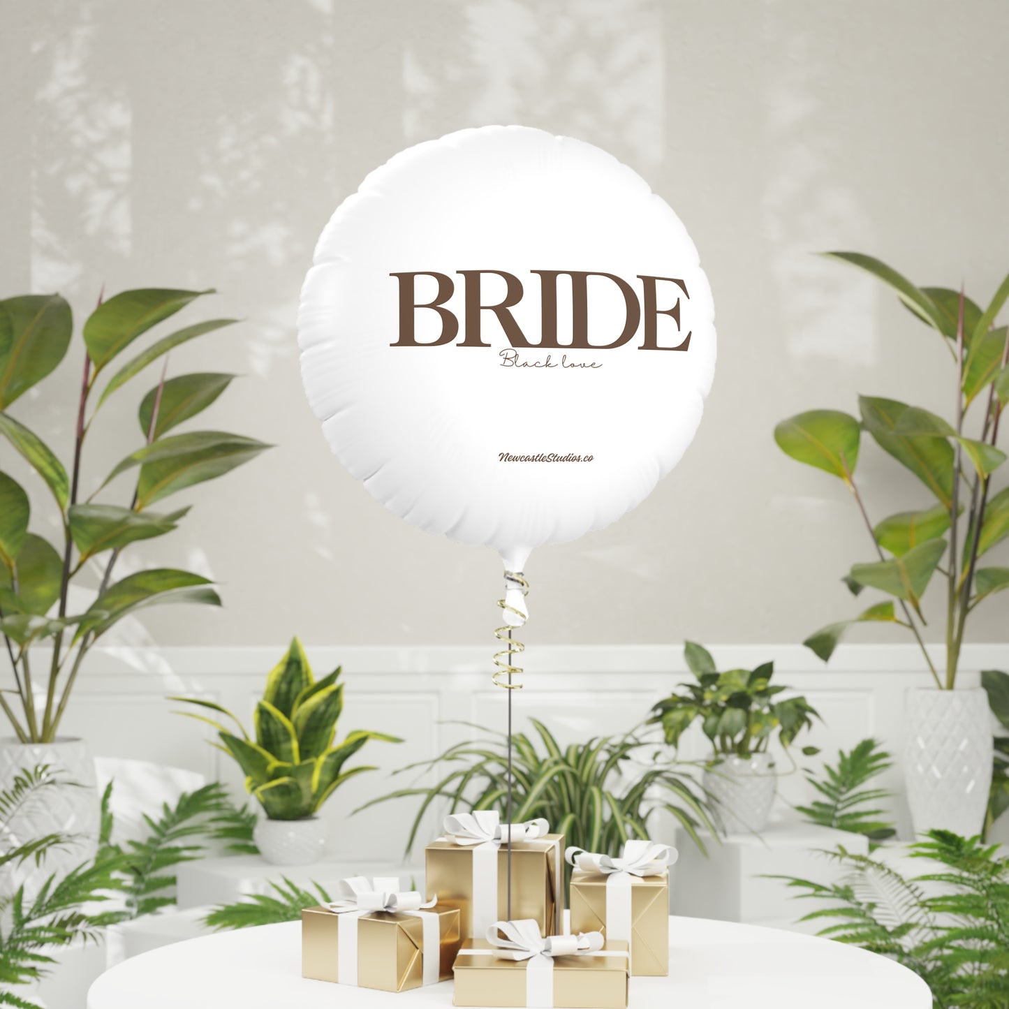 "Bride Black Love" Helium Balloon (22 in)