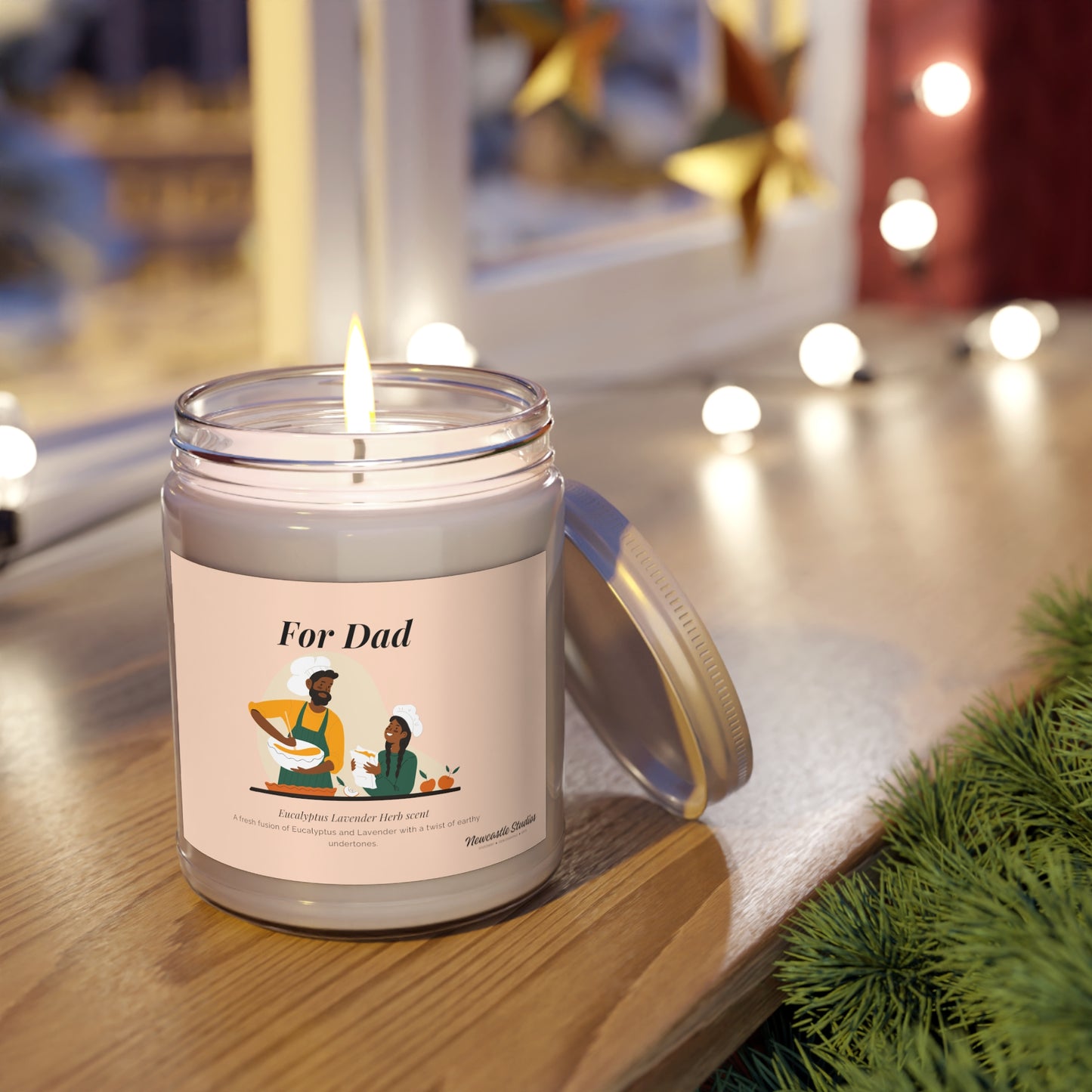 "Cooking with Dad" Glass Candle