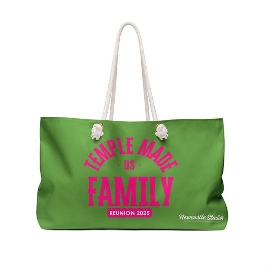 TempleMADE Us Family Weekend Bag (Pink + Green)