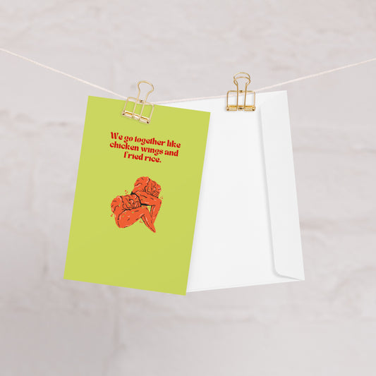 "Chicken Wings and Fried Rice #1" Greeting Card