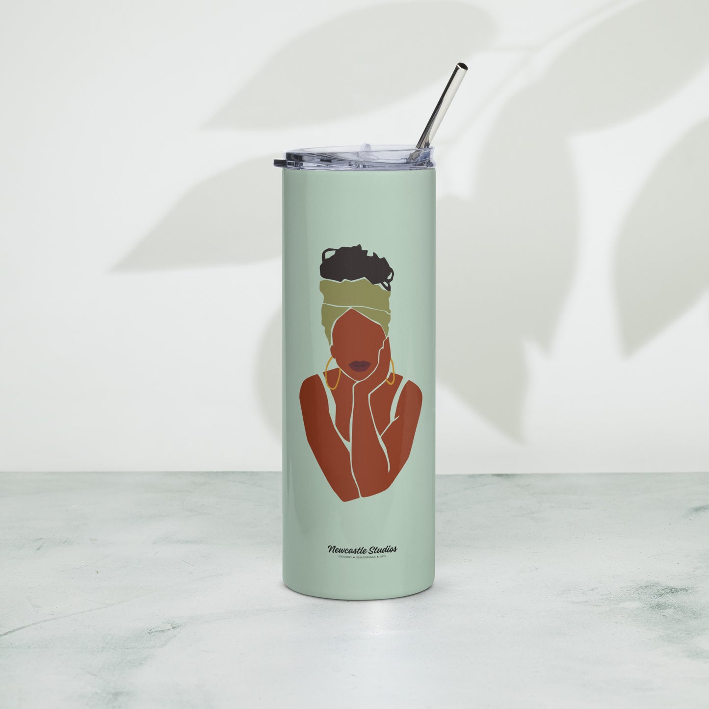 "Sage #1" Slim Tumbler w/ Straw