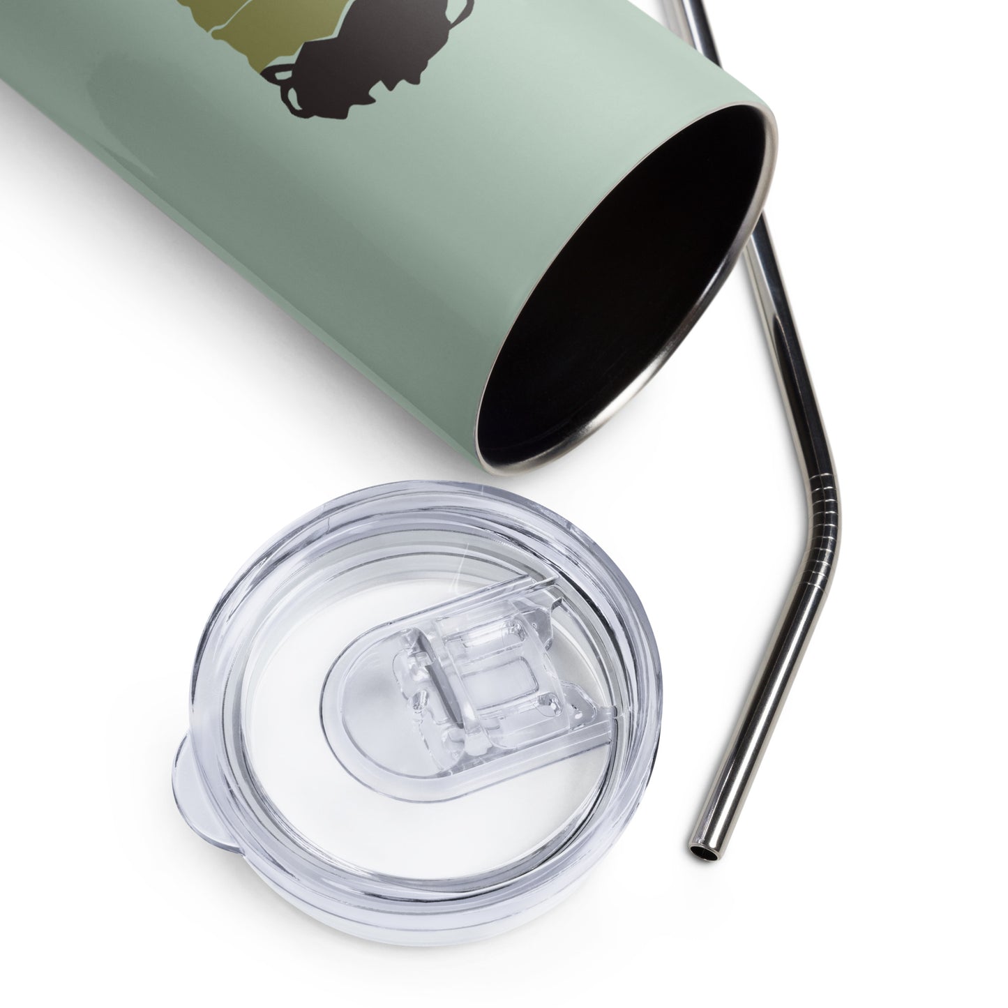 "Sage #1" Slim Tumbler w/ Straw