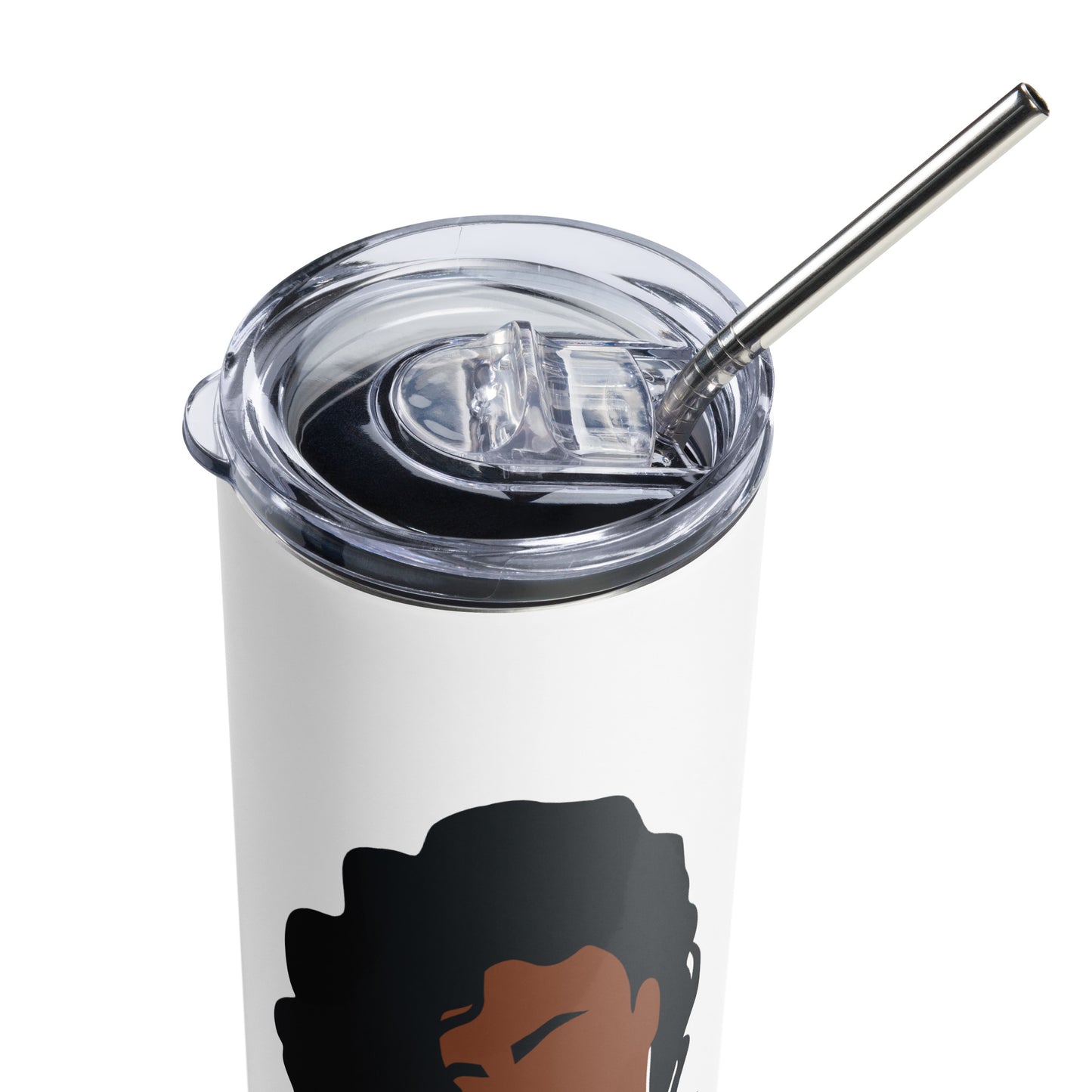 "This Bottle Belongs to a Black Woman #2" Slim Tumbler w/ Straw