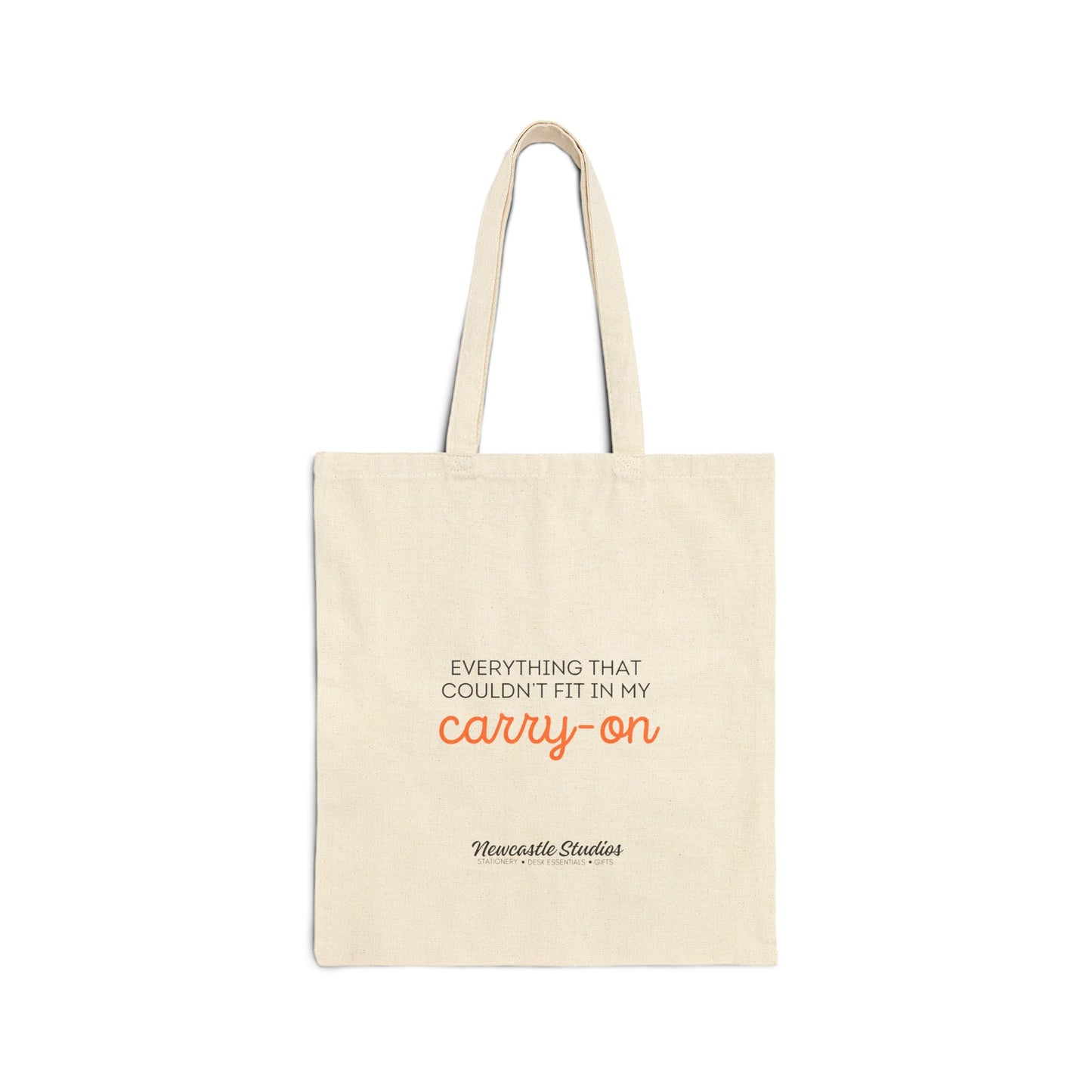 "Everything that Couldn't Fit in My Carry-on" Tote Bag