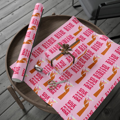 "Save Water, Drink Wine" Wrapping Paper