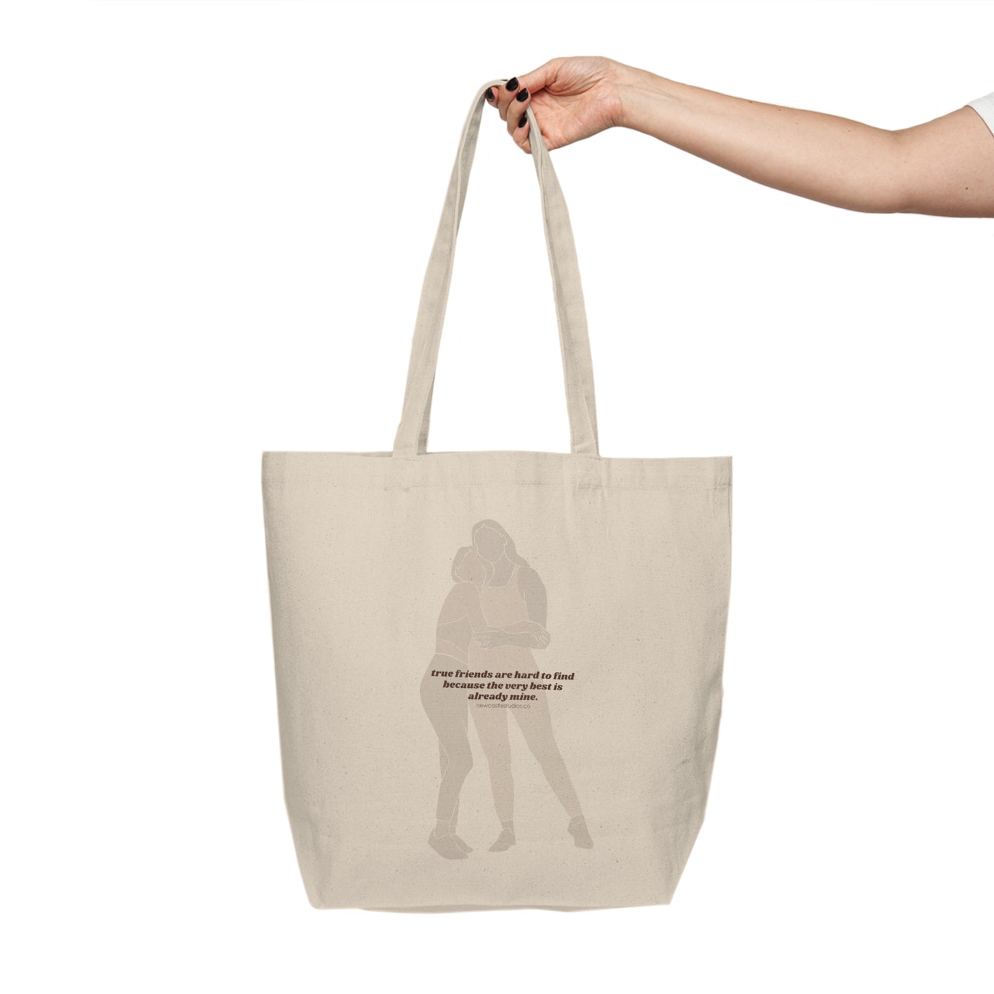 "True Friends" Canvas Shopping Tote